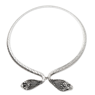 Sterling Silver Snake Collar Necklace