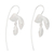 Sterling silver drop earrings, 'Triple Leaf' - Triple Leaf Sterling Silver Drop Earrings (image 2a) thumbail