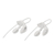Sterling silver drop earrings, 'Triple Leaf' - Triple Leaf Sterling Silver Drop Earrings (image 2b) thumbail