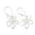 Sterling silver dangle earrings, 'Drifting Blossoms' - Sterling Silver Flower Dangle Earrings from Bali Artisan