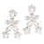 Tropfenohrringe aus Sterlingsilber - Feminine Blumen-Ohrringe aus Sterlingsilber