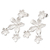 Pendientes colgantes de plata de ley - Pendientes colgantes de flor femeninos en plata de primera ley