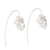 Sterling silver drop earrings, 'Prairie Primrose' - Flower Earrings Hand Crafted in Sterling Silver (image 2a) thumbail