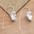 Sterling silver drop earrings, 'Prairie Primrose' - Flower Earrings Hand Crafted in Sterling Silver (image 2b) thumbail