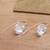 Sterling silver drop earrings, 'Prairie Primrose' - Flower Earrings Hand Crafted in Sterling Silver (image 2c) thumbail