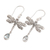 Blue topaz dangle earrings, 'Dragonfly Freedom' - Artisan Crafted Balinese Silver Earrings with Blue Topaz (image 2c) thumbail