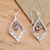 Amethyst dangle earrings, 'Island Queen' - Sterling Silver and Amethyst Fair Trade Balinese Earrings (image 2) thumbail