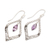 Amethyst dangle earrings, 'Island Queen' - Sterling Silver and Amethyst Fair Trade Balinese Earrings (image 2c) thumbail