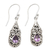 Amethyst dangle earrings, 'Violet Raindrop' - Sterling Silver Dangle Earrings with Amethyst Teardrops thumbail