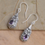 Amethyst dangle earrings, 'Violet Raindrop' - Sterling Silver Dangle Earrings with Amethyst Teardrops (image 2b) thumbail