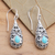 Amazonite dangle earrings, 'Heavenly Raindrop' - Sterling Silver Dangle Earrings with Amazonite Teardrops (image 2) thumbail