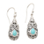 Amazonite dangle earrings, 'Heavenly Raindrop' - Sterling Silver Dangle Earrings with Amazonite Teardrops thumbail