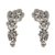 Sterling silver climber earrings, 'Tropical Allamanda' - Modern Balinese Sterling Silver Floral Ear Climber Earrings