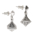 Sterling silver dangle earrings, 'Enlightened Bliss' - Handmade Buddha Curl Motif Sterling Silver Dangle Earrings thumbail