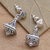 Sterling silver dangle earrings, 'Enlightened Bliss' - Handmade Buddha Curl Motif Sterling Silver Dangle Earrings (image 2c) thumbail