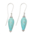 Sterling silver drop earrings, 'Palace Fountain' - Blue Reconstituted Turquoise and Silver Earrings from Bali thumbail