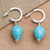 Sterling silver dangle earrings, 'Bogor Lanterns' - Silver and Blue Reconstituted Turquoise Earrings from Bali (image 2b) thumbail