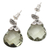 Prasiolite dangle earrings, 'Dazzling' - Silver Earrings from Bali Featuring 10 Carats of Prasiolite thumbail