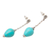 Sterling silver dangle earrings, 'Blue Censer' - Sterling Silver Earrings with Blue Reconstituted Turquoise