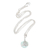 Chalcedony pendant necklace, 'Quiet Love' - Sterling Silver and Aqua Chalcedony Pendant Necklace thumbail