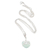 Chalcedony pendant necklace, 'Quiet Love' - Sterling Silver and Aqua Chalcedony Pendant Necklace (image 2d) thumbail