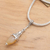 Carnelian pendant necklace, 'Light of Inspiration' - Carnelian and Sterling Silver Handmade Pendant Necklace