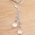 Quartz Y-necklace, 'Crystal Serenade' - Long Sterling Silver Lariat Necklace with Crystal Quartz (image 2) thumbail