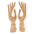 Wood ring holders, 'Graceful Gesture' (pair) - 2 Artisan Carved Hand Sculptures Designed to Hold Jewelry (image 2a) thumbail