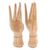 Wood ring holders, 'Graceful Gesture' (pair) - 2 Artisan Carved Hand Sculptures Designed to Hold Jewelry (image 2b) thumbail