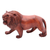 Wood sculpture, 'Menacing Lion' - Fair Trade Hand Carved Lion Sculpture