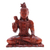 Holzskulptur - Signierte handgefertigte Hindu-Holzskulptur von Shiva