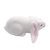 Wood sculpture, 'White Lop Bunny' - Balinese Signed White Lop-Eared Rabbit Sculpture
