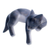 Wood sculpture, 'Catnap' - Hand Crafted Dark Grey Sleeping Kitty Cat Sculpture (image 2b) thumbail