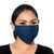 Cotton face masks, 'Elastic Blue' (set of 5) - Set of 5 Double Layer Blue Cotton Elastic Loop Face Masks thumbail