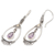 Gold-accented amethyst dangle earrings, 'Victoriana' - Victorian Style Amethyst Dangle Earrings (image 2c) thumbail