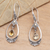 Gold-accented citrine dangle earrings, 'Victoriana' - Citrine Dangle Earrings Accented with 18k Gold thumbail