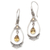 Gold-accented citrine dangle earrings, 'Victoriana' - Citrine Dangle Earrings Accented with 18k Gold