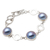 pulsera de eslabones de perlas mabe cultivadas - Pulsera de eslabones de perlas mabe de pavo real cultivada