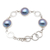 Gliederarmband aus kultivierten Mabe-Perlen - Gliederarmband aus kultivierten Pfauen-Mabe-Perlen