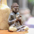 Hibiscus wood sculpture, 'Perfect Enlightenment' - Hand Carved Buddha Hibiscus Wood Sculpture (image 2b) thumbail