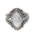 Rainbow moonstone cocktail ring, 'Crown Jewel' - Sterling Silver and Rainbow Moonstone Cocktail Ring (image 2a) thumbail