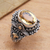 Citrine cocktail ring, 'Golden Memories' - Three Carat Citrine and Silver Cocktail Ring (image 2b) thumbail