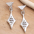 Sterling silver dangle earrings, 'Bold Kingdom' - Sterling Silver Post Dangle Earrings from Bali (image 2) thumbail