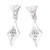 Sterling silver dangle earrings, 'Bold Kingdom' - Sterling Silver Post Dangle Earrings from Bali thumbail