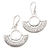 Sterling silver dangle earrings, 'Enchanting Fans' - Elegant Engraved Sterling Silver Dangle Earrings thumbail