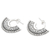 Sterling silver half-hoop earrings, 'Tribal Instinct' - Unique Sterling Silver Half-Hoop Earrings (image 2c) thumbail