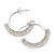 Sterling silver half-hoop earrings, 'Songket Curves' - Handmade Sterling Silver Half-Hoop Style Earrings (image 2c) thumbail