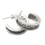 Sterling silver half-hoop earrings, 'Traction' - Artisan Crafted Sterling Silver Half Hoop Earrings (image 2d) thumbail