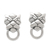 Sterling silver drop earrings, 'Jaguar Face' - Jaguar Face Sterling Silver Drop Earrings thumbail