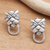 Sterling silver drop earrings, 'Jaguar Face' - Jaguar Face Sterling Silver Drop Earrings (image 2b) thumbail